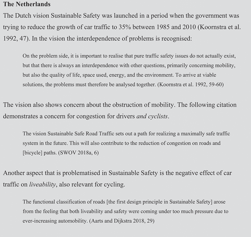 Figure 1. Dutch policy on the issue of problematisation I.