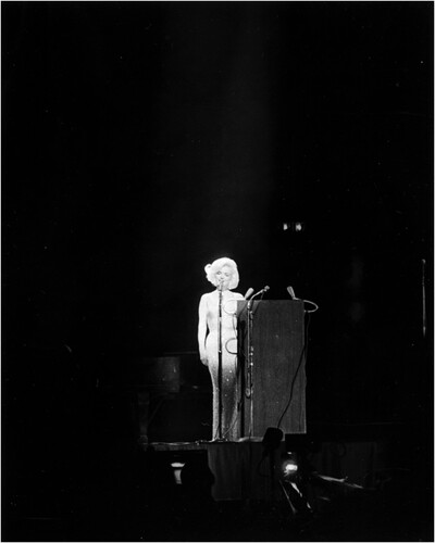 Figure 4. Marilyn Monroe sings ‘Happy Birthday’ to President John F. Kennedy. Photo by Cecil W. Stoughton, from Wikimedia Commons.