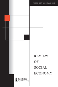 Cover image for Review of Social Economy, Volume 74, Issue 1, 2016