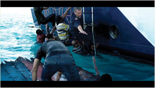 Figure 6. A “scene of rescue”, Lampedusa dall’orizzonte in poi. RAI Fiction DVD
