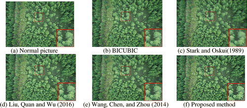 Figure 8. Image reconstruction results of the Normal picture.