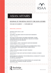 Cover image for Asian Affairs, Volume 52, Issue 4, 2021