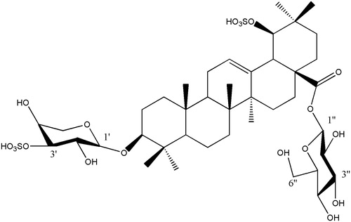 Figure 1. Chemical structure of compound 1 isolated from I. asprella.