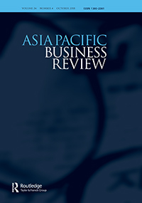 Cover image for Asia Pacific Business Review, Volume 24, Issue 4, 2018