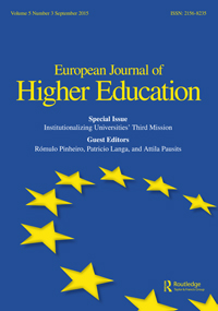 Cover image for European Journal of Higher Education, Volume 5, Issue 3, 2015