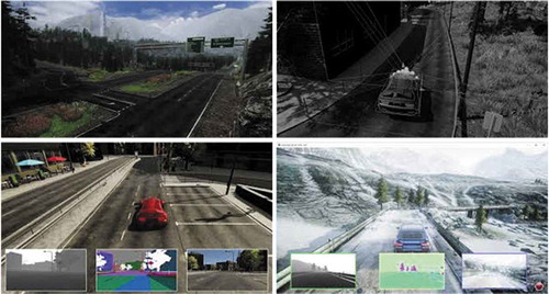 Figure 1. Virtual unmanned vehicle interaction platform of AirSim (Shah, Dey, Lovett, & Kapoor, Citation2018)