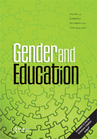 Cover image for Gender and Education, Volume 33, Issue 8, 2021