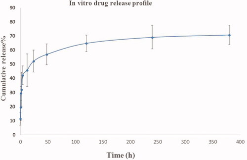 Figure 8. Release Profile of Ibuprofen from SF-PEG fibrous membrane.