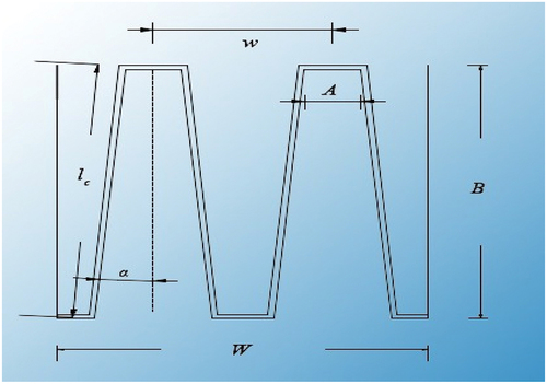 Figure 1. Trapezoidal labyrinth weir (plan view).