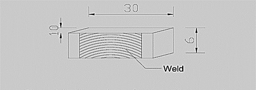 Figure 6. Microhardness specimen