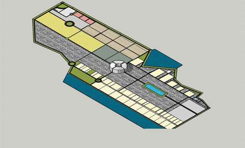 Figure 7. Isometric three-Dimensional map of the seaside tourism complex in Chabahar.Source: Design by the author