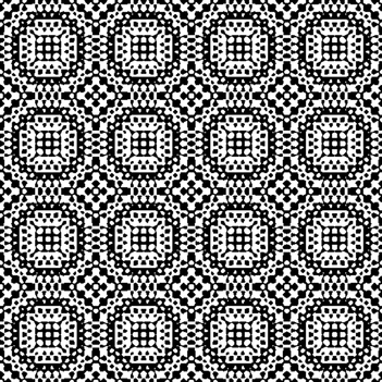 Figure 3 Phase distribution of the binary diffractive micro lens array with overlapping apertures. The overlap factor is 3. White corresponds to a phase level of π and black to a phase level of 0.