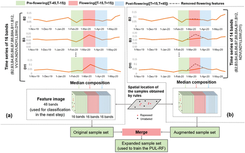 Figure 5. Schematic diagram of (a) feature composition and (b) sample augmentation.