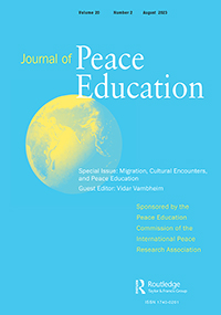 Cover image for Journal of Peace Education, Volume 20, Issue 2, 2023