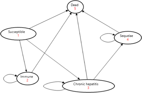 Fig. 1 Model of hepatitis B virus disease progress and consequence