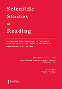 Cover image for Scientific Studies of Reading, Volume 25, Issue 2, 2021