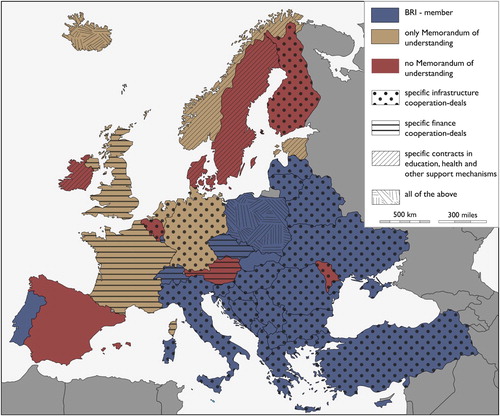 Figure 1. Contractual arrangements and other informal or formal agreements, March 2020.Source: Authors’ own elaboration. Source of base map: (https://d-maps.com/carte.php?num_car=2233&lang=en).