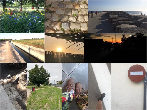 Figure 6. A selection of images that were shared during the WhatsApp walk.