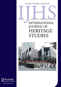 Cover image for International Journal of Heritage Studies, Volume 26, Issue 1, 2020