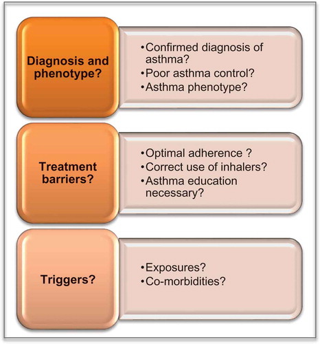 Figure 2. Systematic assessment of possible severe asthma.