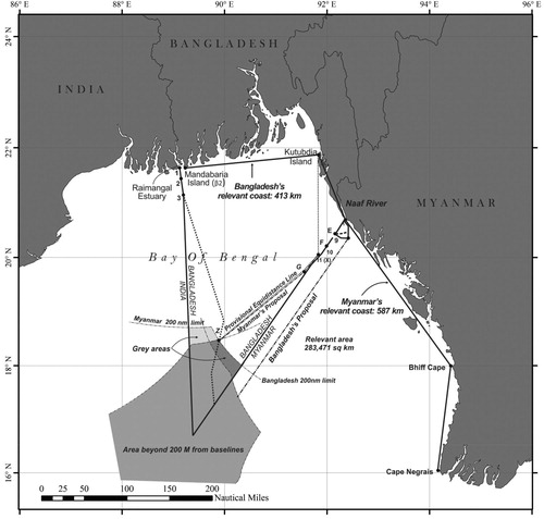 Figure 1. Bangladesh’s Maritime Entitlements. © Clive Schofield.