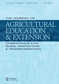 Cover image for The Journal of Agricultural Education and Extension, Volume 26, Issue 1, 2020