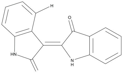 Figure 1 Chemical structure of indirubin.