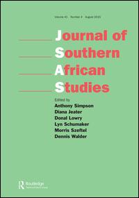 Cover image for Journal of Southern African Studies, Volume 33, Issue 4, 2007