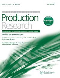 Cover image for International Journal of Production Research, Volume 62, Issue 6, 2024