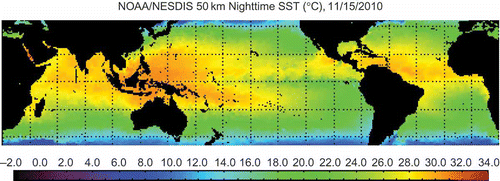 Figure 1. CRW nighttime sea surface temperature chart.