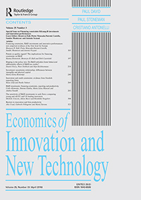 Cover image for Economics of Innovation and New Technology, Volume 25, Issue 3, 2016