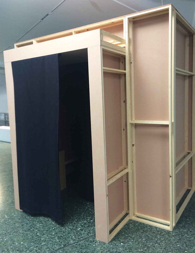 FIGURE 2  The Cubiculum—with curtains, so as to demonstrate its potential for seclusion. Photo by coauthor Felicity Callard. (Color figure available online.)