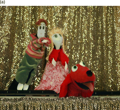 Figure 2a The McSpoon Family Puppets on Stage.