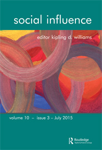 Cover image for Social Influence, Volume 10, Issue 3, 2015