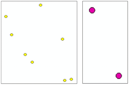 Figure 4. Ports (left) and intermodal terminals (right).