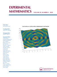 Cover image for Experimental Mathematics, Volume 29, Issue 4, 2020