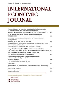 Cover image for International Economic Journal, Volume 33, Issue 3, 2019