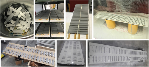 Figure 2. coating of parts to be joined for tensile shear tests.