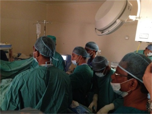 Figure 1 Operating room proctorship in single incision laparoscopic cholecystectomy at the Georgetown Public Hospital Corporation on July 6, 2014.