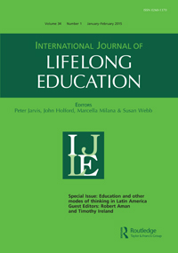 Cover image for International Journal of Lifelong Education, Volume 34, Issue 1, 2015