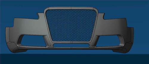 Figure 5. Design of perforated conceptual design of the car bumper