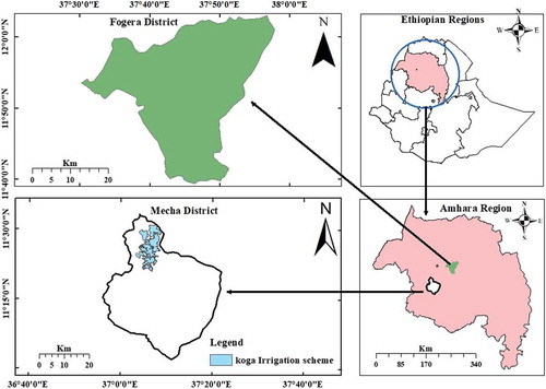 Figure 1. Map of the study areas