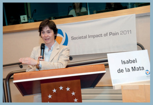Figure 4. Isabel de la Mata, Principal Advisor from the EU Commission with special interest in public health.Isabel de la Mata commented on the current Commission‘s Public Consultation on Active and Healthy Ageing, giving the three indicative action areas in this innovative partnership: “The first one is innovation and support of the health and the well-being of the older people. The second one is the innovation and support of the healthcare systems that could respond to the needs of the older people and the third one will be the action area for innovation in products and services that could support this Active and Healthy Ageing.”