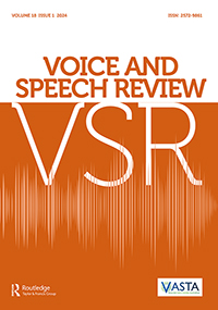 Cover image for Voice and Speech Review, Volume 18, Issue 1, 2024