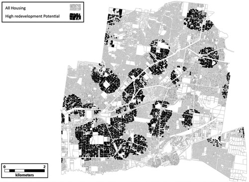 Figure 6. Results of data query for potential redevelopment precincts. Source: Authors.