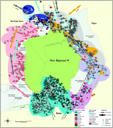 Figure 2. An example of regional cartography that shows migration flows.