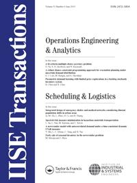 Cover image for IISE Transactions, Volume 51, Issue 6, 2019