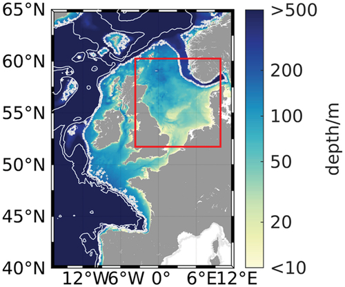 Figure 3. Topography of the North Sea.