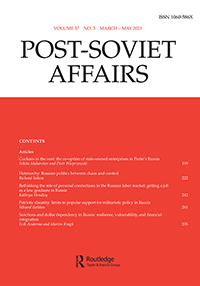 Cover image for Post-Soviet Affairs, Volume 37, Issue 3, 2021