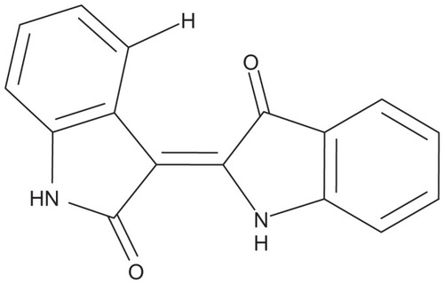 Figure 1 Chemical structure of indirubin.